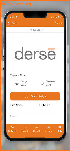 Derse iQ Lead Capture screenshot