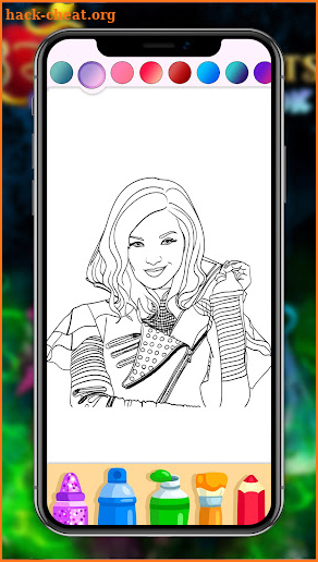 Descendants Coloring game page screenshot