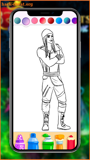 Descendants Coloring game page screenshot