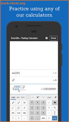 Desmos Test Mode screenshot