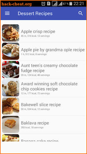 Dessert recipes with photo offline screenshot