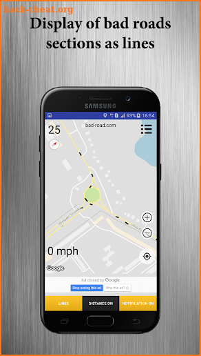 Detector of the bad roads screenshot