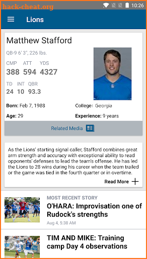 Detroit Lions screenshot