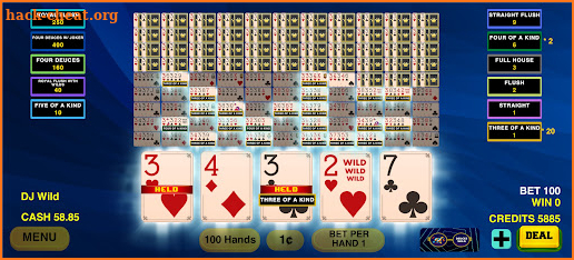 Deuces Wild Multi Video Poker screenshot