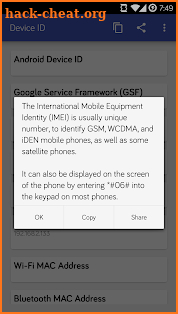 Device ID screenshot