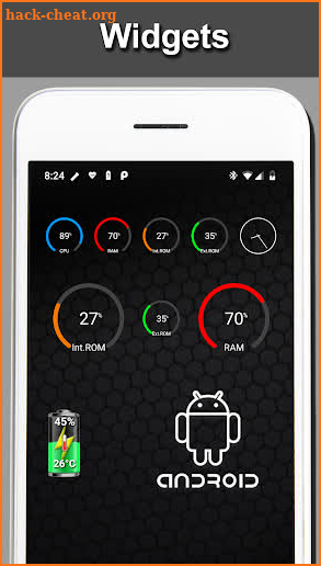 Device Info with Widgets (Cpu, Ram, Rom, Battery) screenshot