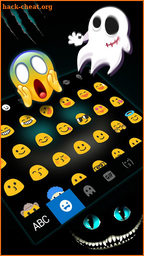 Devil Cat Smile Keyboard Theme screenshot