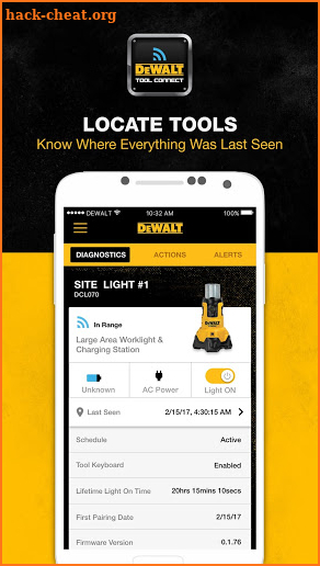 DEWALT Tool Connect screenshot