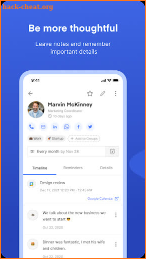 Dex - Rolodex and Personal CRM screenshot