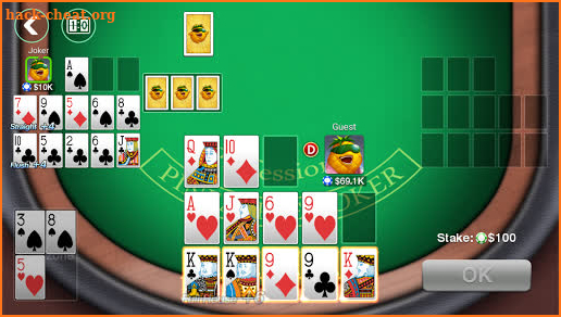 DH Pineapple Poker OFC screenshot