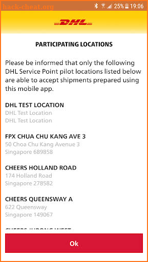 DHL GO screenshot