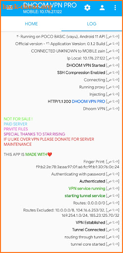 DHOOM VPN PRO screenshot