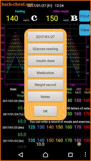 Diabetes Diary 2 screenshot