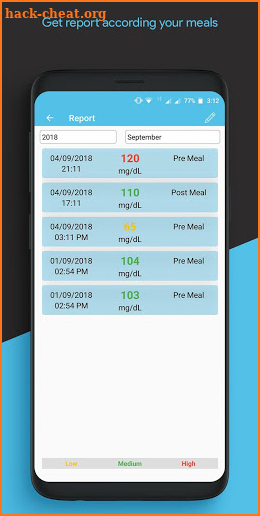 Diabetes Tracker Free screenshot