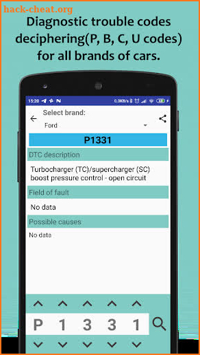 DiagScan-elm327 car diagnostic fault codes scanner screenshot