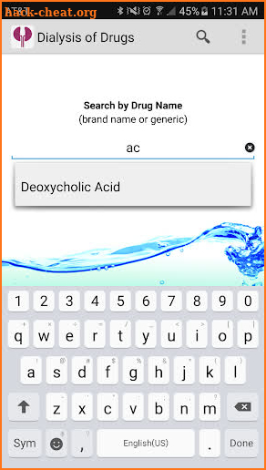 Dialysis of Drugs screenshot