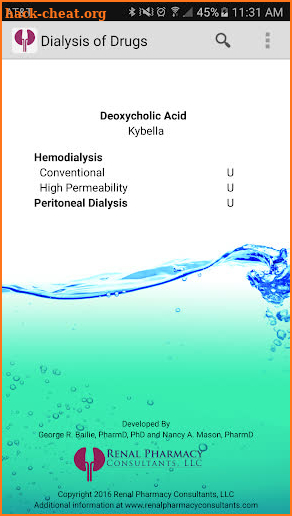 Dialysis of Drugs screenshot