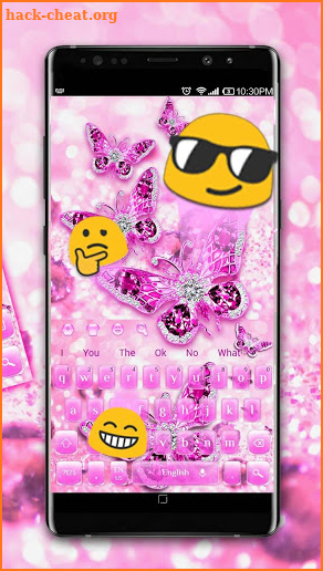 Diamond Butterfly Flower Keyboard screenshot