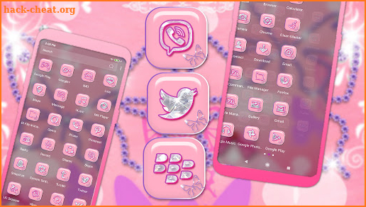 Diamond Butterfly Launcher Theme screenshot