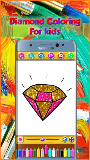 Diamond Coloring and Drawing for kids - Free Pages screenshot