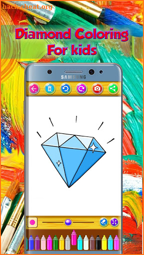 Diamond Coloring and Drawing for kids - Free Pages screenshot