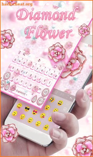 Diamond Flower Keyboard Theme screenshot