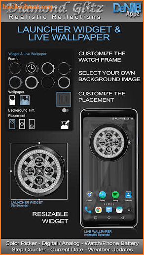 Diamond Glitz HD Watch Face screenshot