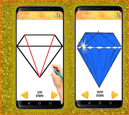 Diamond  Ice Cream  Drawing and Coloring for kids screenshot