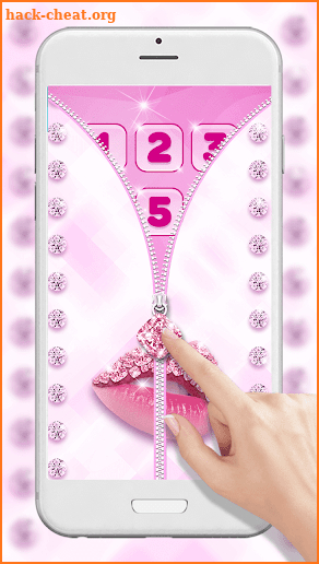 Diamond Lips Locker Zipper 3D Live Lock Screen screenshot