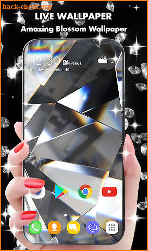 Diamond Live Wallpaper & Animated Keyboard screenshot