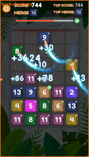 Diamond Merge Number - Drag and Merge Puzzle game screenshot