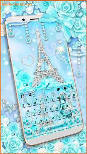 Diamond Paris Butterfly Keyboard Theme screenshot