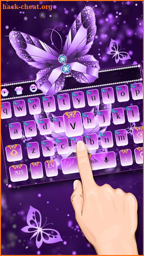 Diamond Purple Butterfly Keyboard screenshot