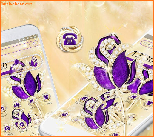 Diamond Purple Rose Silk Theme screenshot