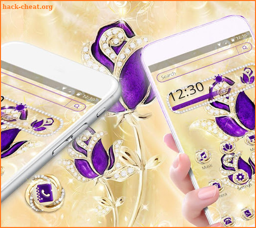 Diamond Purple Rose Silk Theme screenshot