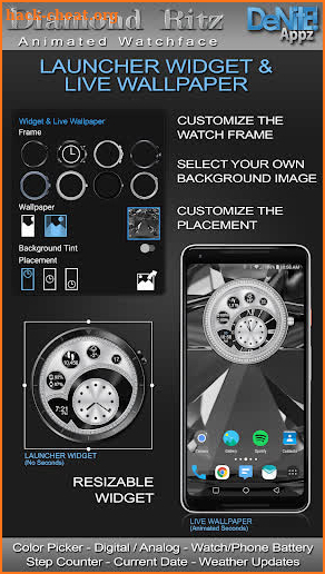 Diamond Ritz HD Watch Face screenshot