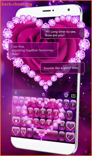 Diamond Rose Keyboard Theme screenshot