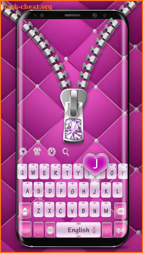 Diamond Zip Pink Keyboard screenshot