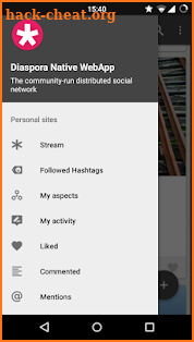Diaspora Native WebApp screenshot