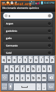 diccionario Quimica screenshot