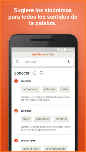 Diccionario Sinónimos Offline screenshot