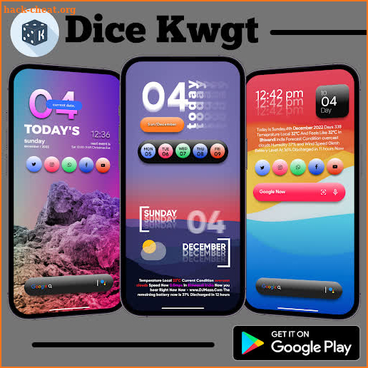 Dice KWGT screenshot