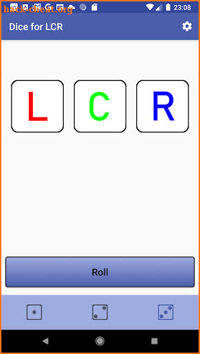 Dice Roller LCR - Left Center Right screenshot