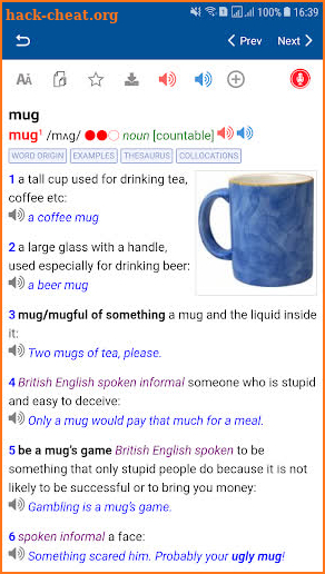 Dictionary of English - LDOCE6 screenshot