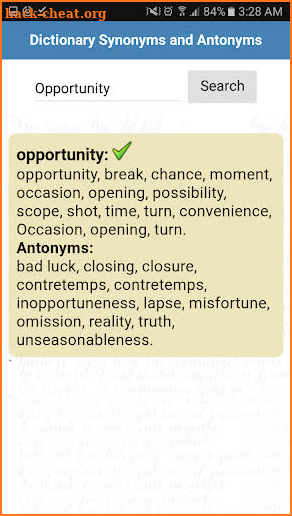 Dictionary Synonyms & Antonyms screenshot