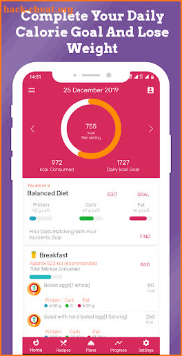 Diety - Diet Plan, Calorie Counter, Weight Loss screenshot