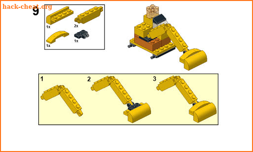 Digger building instruction for Lego 10698 screenshot