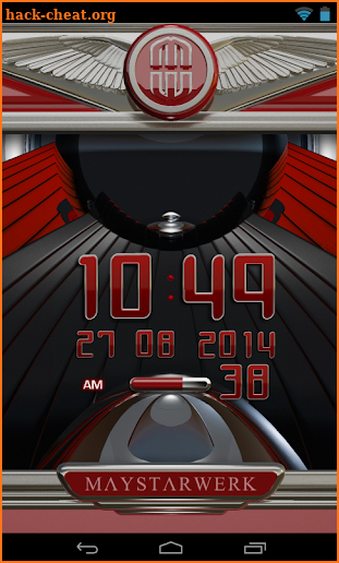 Digi Clock Widget Red Star screenshot