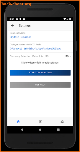 DigiCafe - Mobile DigiByte Point of Sale screenshot