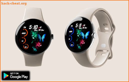 Digital Butterfly Watchface screenshot